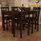 Wooden Dining Table with 4 Chairs Brown