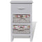 White Cabinet with 1 Drawer and 2 Baskets Wood