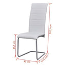 2PCS Cantilever Dining Chairs with High Backrest