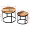 Two Piece Coffee Table Set Solid Reclaimed Wood Round 40cm/50cm