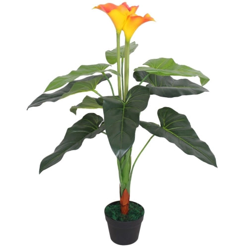 Artificial Calla Lily Plant with Pot 85 cm Red and Yellow