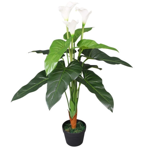 Artificial Calla Lily Plant with Pot 85 cm White