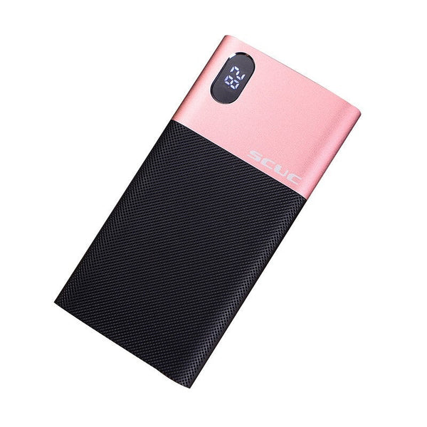 10000 mAh Premium Ultra Thin Power Bank - Rose Red