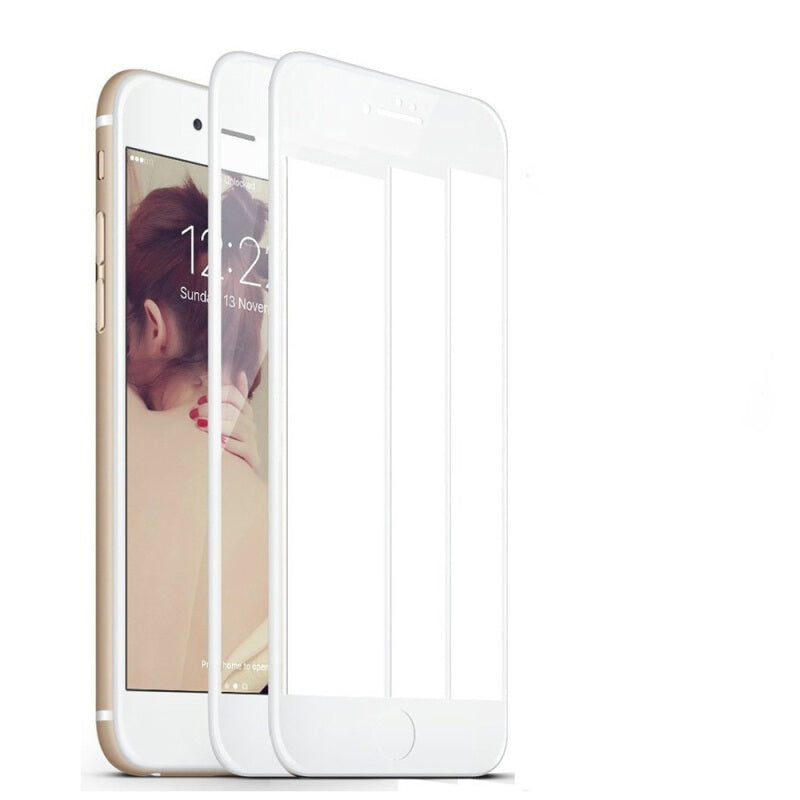 iPhone Premium Full Tempered Glass - White