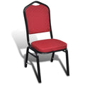 Padded chair Table Stackable Red 10 pcs