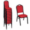 Padded chair Table Stackable Red 10 pcs