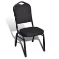 Table chair Padded Black Stackable 20 pcs