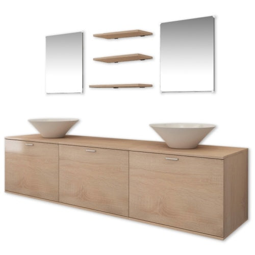 8 pcs. Bathroom and sink Set Beige