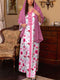 KTX-7982837694680 Floral Print V-neck Long-sleeved Kaftan