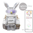 ABD-042609 Lightning Rabbit Space Cup Straw Children's Water Cup Student High-Looking Large-Capacity Water Cup Summer Portable