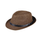 Fashion Women Men Hat Fedora Trilby Cap Straw Beach Sunhat with Belt Unisex Black