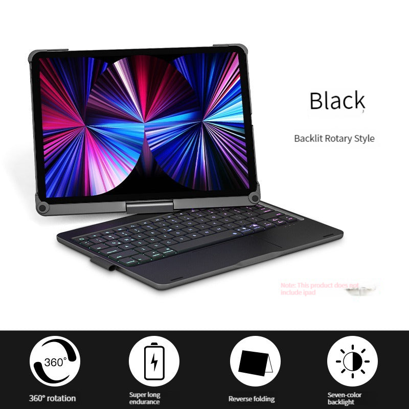 HPW-235501 iPad Rotating Metal Protective Case with Bluetooth Wireless Keyboard and 500mAh Power Bank