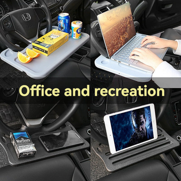 LHB-040203  Car Steering Wheel Shelf, Car Multifunctional Computer Bracket, Dining Table Dining Plate Car With Desk Small Table Plate 1 Pack/ 2Pieces