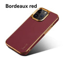 LKX-0410-2 Genuine Leather, Electroplating, Apple Phone Case, Full Package, Anti-Wrestling, New, Full Wrap-Around Edge