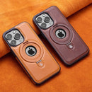 LHB-040103 For Apple 15promax Magnetic Bracket Case,high-Grade Business Leather Case,iphone 14 Drop Protection Case