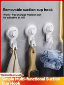 KT-12-26-011 Powerful Vacuum Suction Cup Hooks, Bathroom Kitchen Bathroom Hole-Free Hooks, Load-Bearing Towel Racks Without Trace Hooks - 6 Pieces