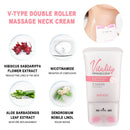 2 in 1 Roller Massage Neck Firming Cream - Pink