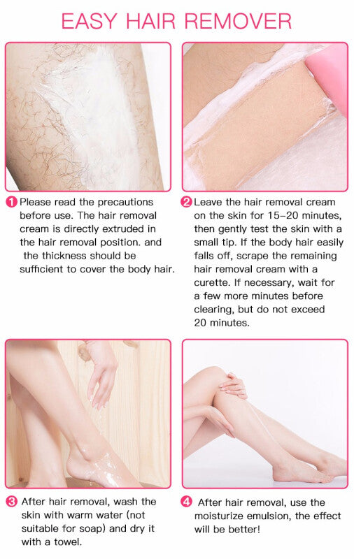 2 pcs. Hair Removal Moisturizing Cream - Pink