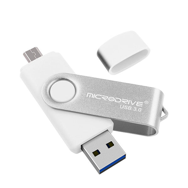 محرك أقراص فلاش USB 3.0 عالي الجودة سعة 32 جيجا بايت - أبيض