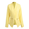 Autumn Spring Business Suit Women Blazer Coat Outwear Long Sleeves High-Low Hem Elegant Jacket