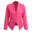 Autumn Spring Business Suit Women Blazer Coat Outwear Long Sleeves High-Low Hem Elegant Jacket