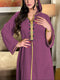 KTX-7982837170392 Muslim with Diamond Lapel Long Sleeve Kaftan