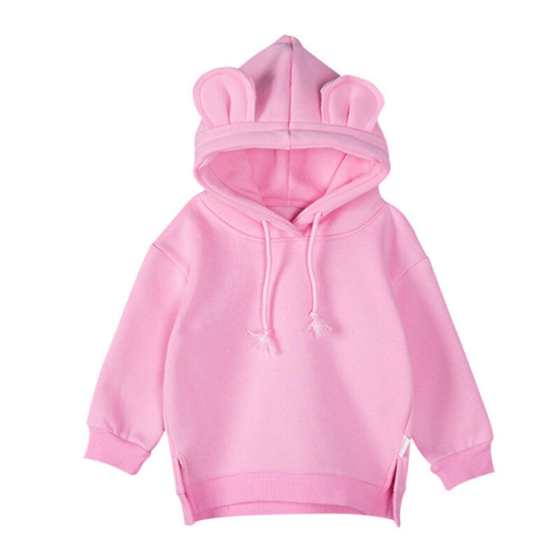 3D Ear Hoodie Sweatshirt - Pink