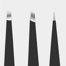 3 Pcs Premium Eyebrow Tweezers Set - Black