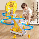 XJK-042601  Duckling Automatic Climbing Stairs, Children, Electric Track, Educational, Little Yellow Duck Slide Slide Toy