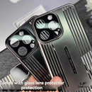 AB-042204 Titanium Gray iPhone 15 Pro Max Case: Heat Dissipation, Metallic Texture, All-Inclusive Protection