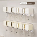 KT-12-08-004 Mop Wall Clip, Bathroom Multi-Function Shelf Hanging Rack, Behind Bathroom Door, Snap-On Broom Holder, Mop Holder - 2 pieces