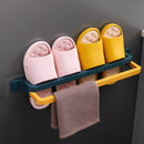 KT-11-30-002 Slipper Rack, Shoe Rack, No Punch, Bathroom Organizer, Drainage, Foldable, Bathroom Shelf, Wall Mounted, Household  -2 pieces