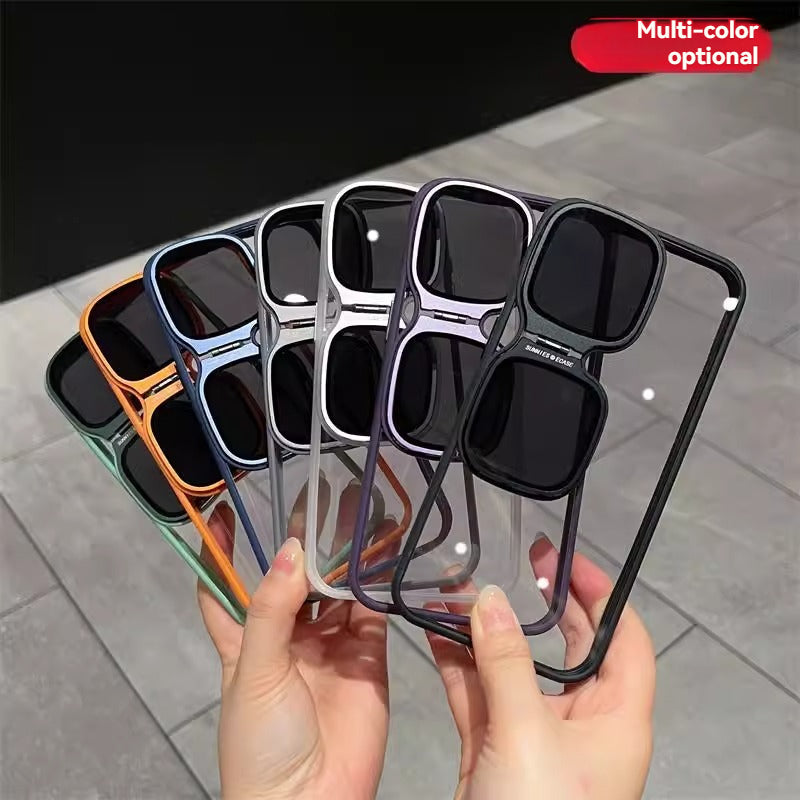 XAB-041802 Sunglasses Lens Cover Invisible Stent High Transmittance Phone Case for Apple 15promax/14/13 Creative Iphone12 Protective Cover Personalized Net Red Senior