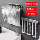 KT-12-27-13  No Hole Rack, Socks Drying Rack, Balcony Bathroom Underwear Clip Rack, Folding Rack