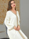 KTX-7982839955672 Lace Design V Neck Long Sleeve Loose Causal Gown