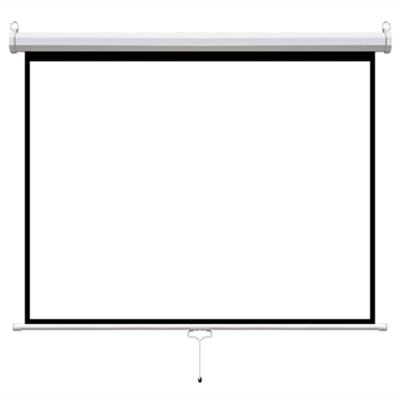 4:3 Video Format 120 Pull down Projector Screen - White