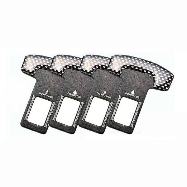 4 Pcs Premium Seat Belt Buckle Alarm - Black