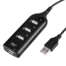 4 Ports Premium Led Usb Hub - Black