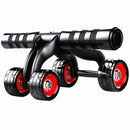 4 Wheels Premium Abdominal Roller Equipment - Black