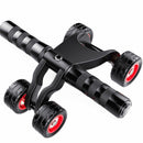 4 Wheels Premium Abdominal Roller Equipment - Black