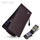 KT-481 Men's Bank Card Case, Large Capacity Multi-Card Bank Card Holder, Women's Ultra-Thin High-Grade Card Holder, Long Zipper Wallet