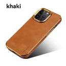 LKX-0410-2 Genuine Leather, Electroplating, Apple Phone Case, Full Package, Anti-Wrestling, New, Full Wrap-Around Edge