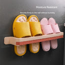 KT-11-30-002 Slipper Rack, Shoe Rack, No Punch, Bathroom Organizer, Drainage, Foldable, Bathroom Shelf, Wall Mounted, Household  -2 pieces