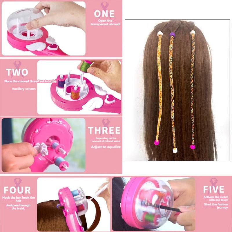 KT-12-25-07 Automatic Braiders for Kids, Girls Braiders, Lazy Braiders, Automatic Braiding Tools For Girls and Kids