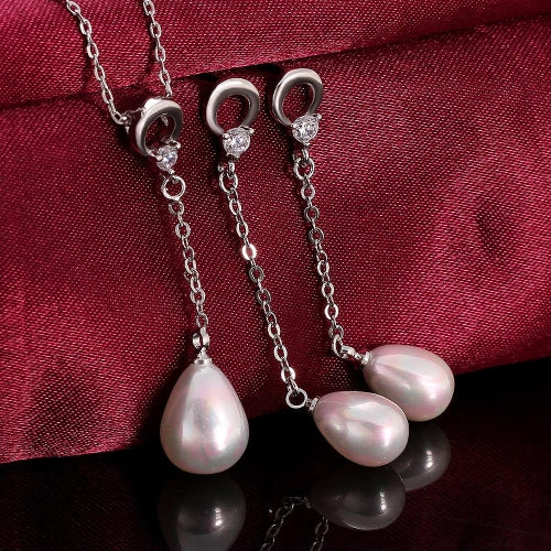 S042fashion new design women pearl jewelry set