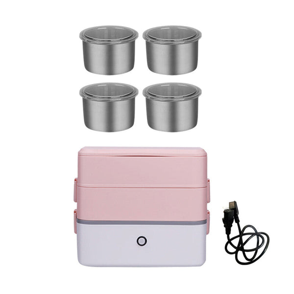 4 Layers Premium Portable Food Heater - Pink