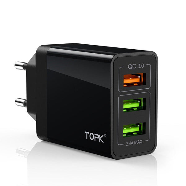 Topk B348Q Premium 3.0 Usb Fast Charger - Black