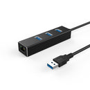 4 in 1 Premium Usb 3.0 Hub - Black