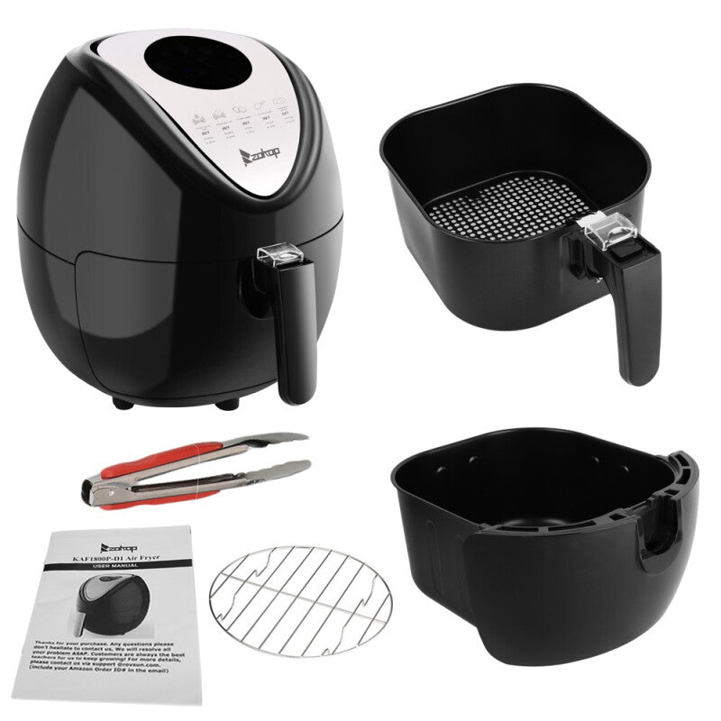 5.6Qt Premium Electric Air Fryer - Black