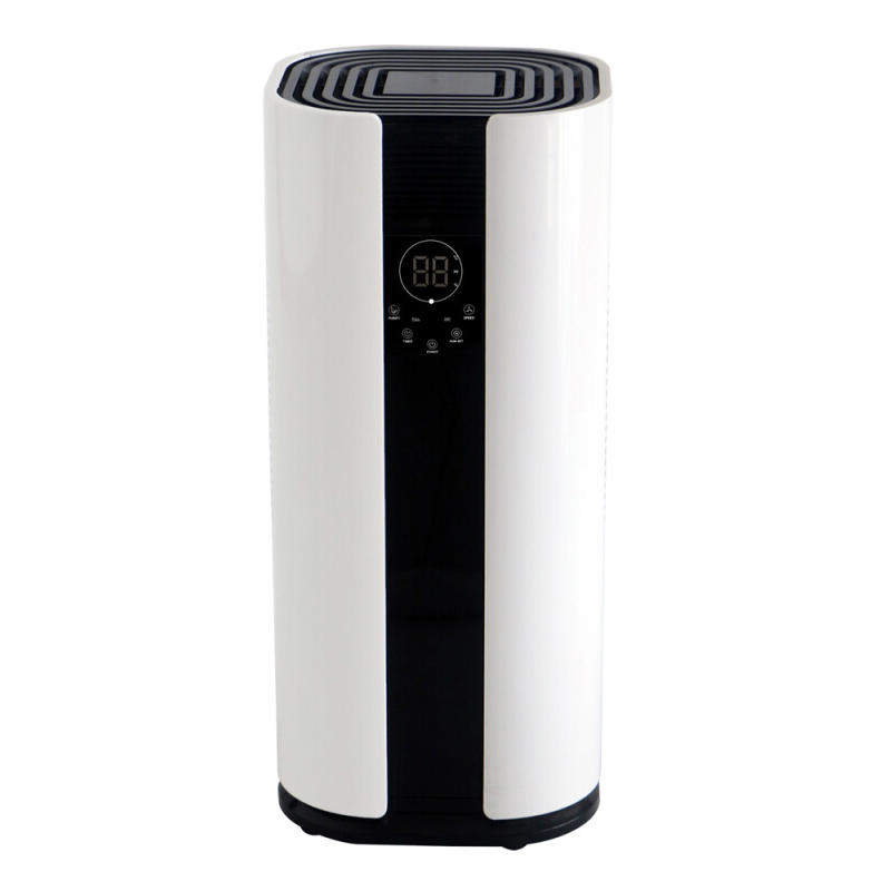 50-Pint Premium Air Dehumidifier - Black & White